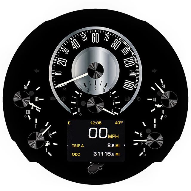 Early Bronco HDX66FBRO Custom LED Speedo Dvf Custom Designs