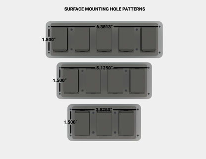 GT40 Style Switch Set with Billet Aluminum Switch Panel